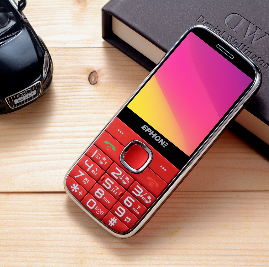 ephone易丰ephonee20ca电信cdma2g老人手机红色