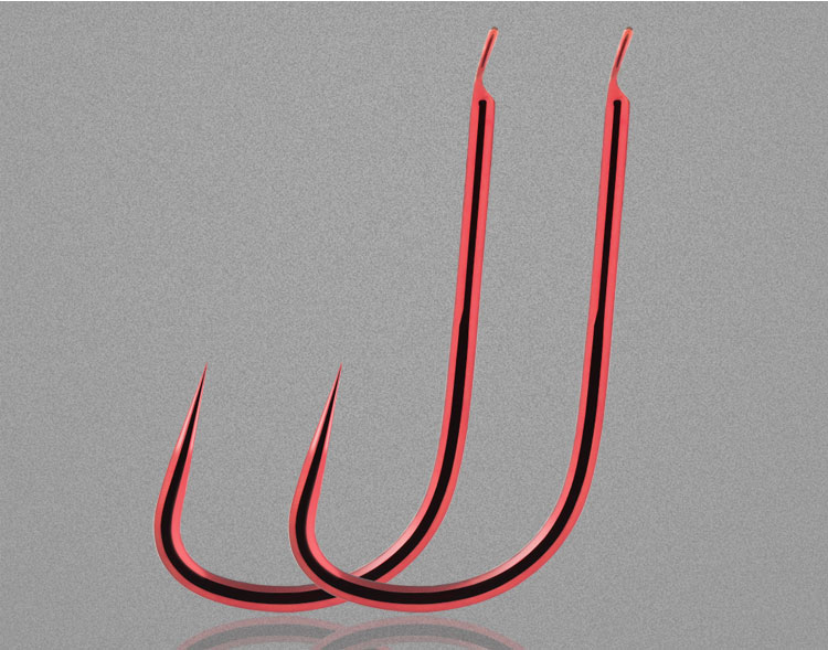 加强赤袖红袖鱼钩50枚有刺无刺鲫鱼鲤鱼鱼钩有倒刺无倒刺加强型袖钩