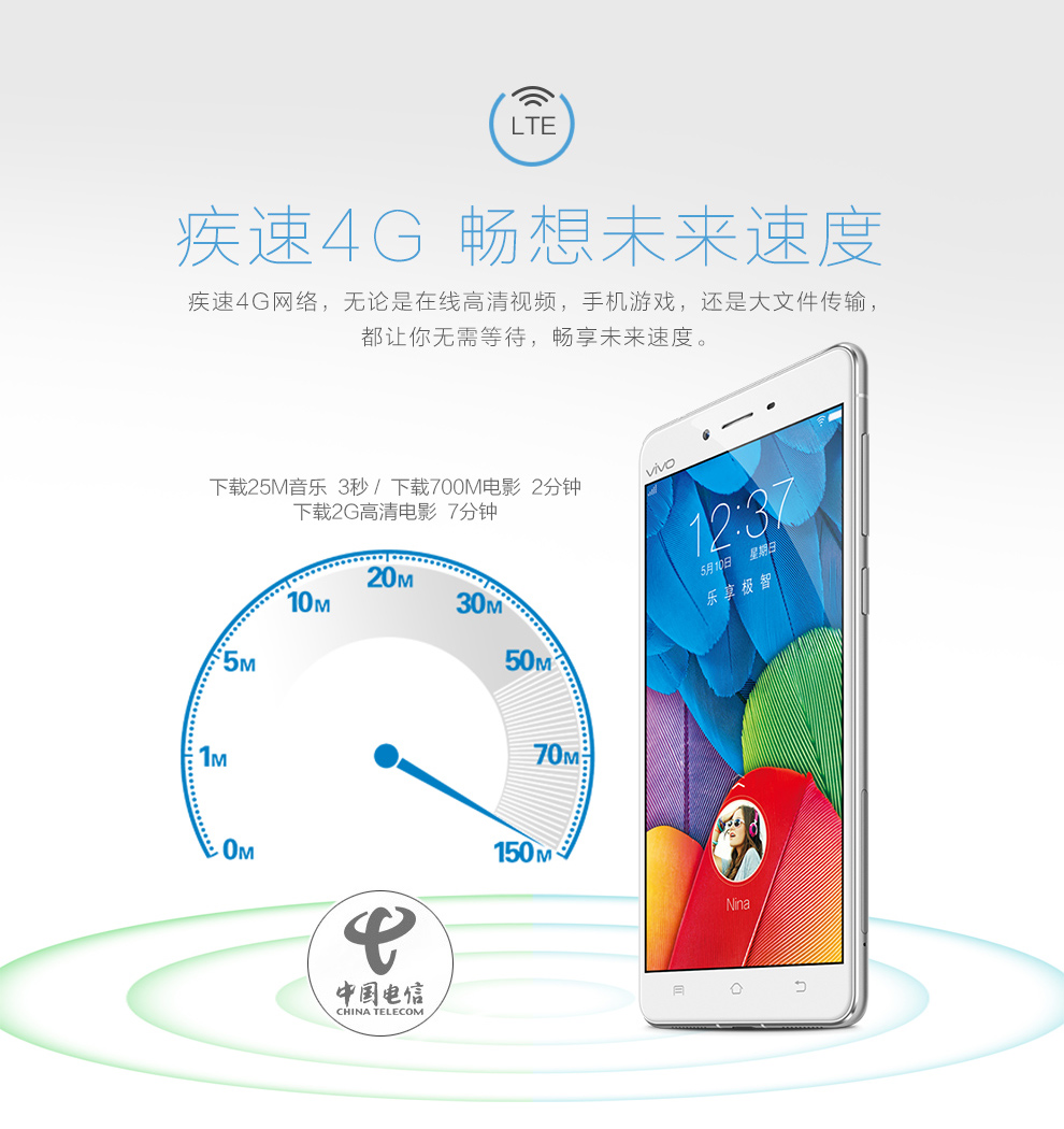 vivo X5ProV 电信4G手机 极光白