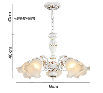 奥朵美式乡村吊灯客厅餐厅灯 欧式田园吊灯树脂吊灯餐灯 CL30636