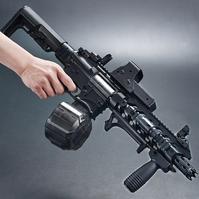 m4电动连发水弹枪手动可发射吸水晶子下供弹儿童男孩ar15玩具枪狙击抢