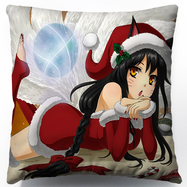 漫天星 英雄联盟lol九尾妖狐抱枕车用靠枕毛绒玩具办公室沙发双面靠垫