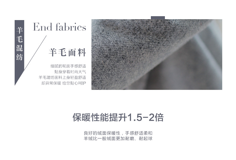 莎木之城 2015秋冬新款加厚修身韩版毛呢外套女中长款OL无扣开衫A版呢子大衣 S8180 灰色 M 105-115斤
