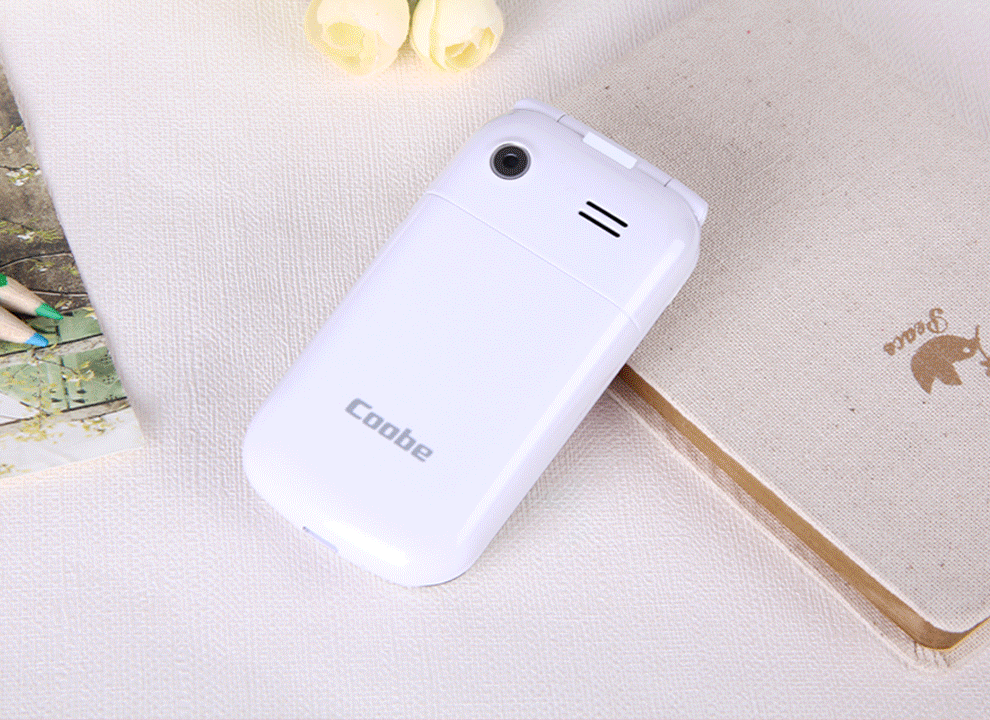 比酷（Coobe） I599四叶草 电信2G翻盖老人手机 电信手机 密语粉