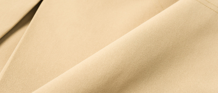 三彩2018春装新品 口袋a字半身裙高腰包臀中裙百搭卡其布裙子女 米黄