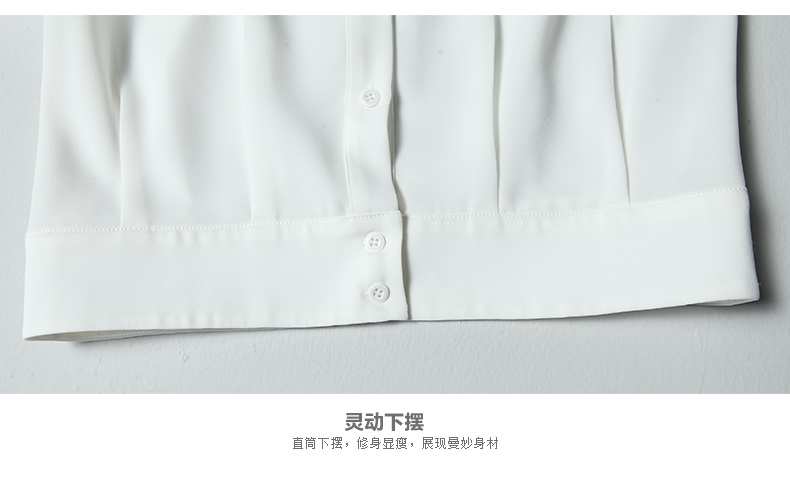 梵希蔓2015秋装新品学院风绣花娃娃领短上衣百搭小清新长袖雪纺衫女  65769 白色 L