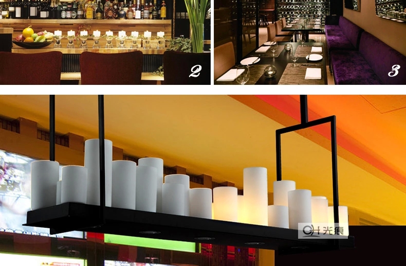 梦晗灯具北欧美式乡村吊灯 中式创意LED烛台云石复古餐厅工业控吊灯8001 95cm*36cm送5Wled