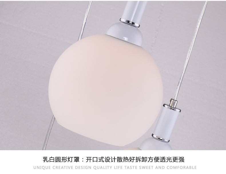 现代简约led餐厅吊灯三头水晶餐桌灯吧台灯饭厅过道餐吊灯饰8867 灯具+黄光led灯泡