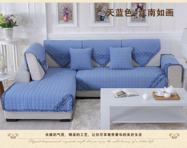
                                        【2018新款来袭】绿幽谷沙发垫套装防滑罩巾皮沙发垫子靠背垫椅子坐垫 悠扬-黄色 单条90*210cm                