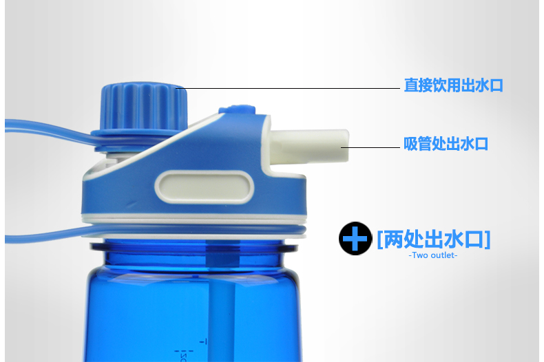 欧巴德户外运动水杯 旅行水壶 塑料杯子 Tritan材质 T75A 159元带过滤芯
