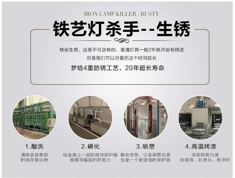 梦晗吊灯欧美式乡村现代简约铁艺客厅卧室灯餐厅灯具灯饰2012 3头米黄色灯罩
