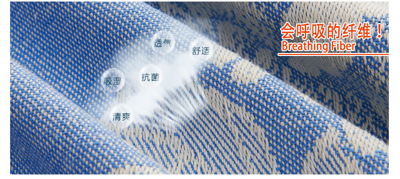 
                                        绿幽谷 亚麻凉席加厚折叠空调席子双人亚麻凉席三件套 蓝色国色天香 2.0米床适用                