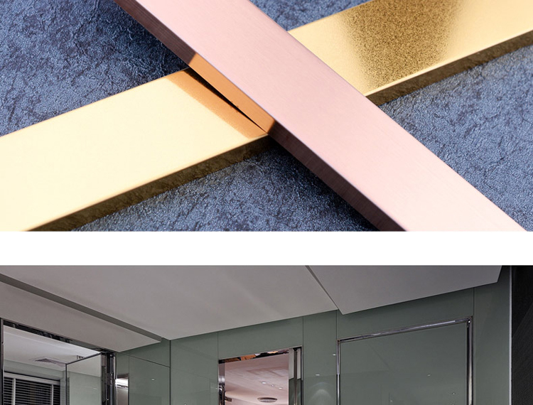 u型槽不锈钢电视背景墙装饰条客厅装修收边线条家具包边吊顶扣条 l