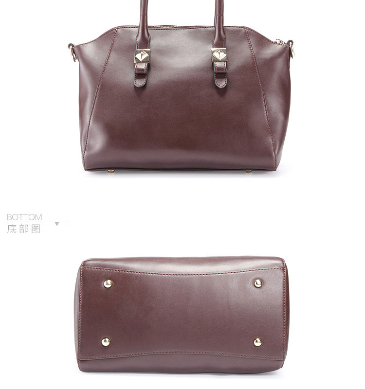 芭迪patty 经典简约牛皮手提包单肩包1ah172751-167深啡色