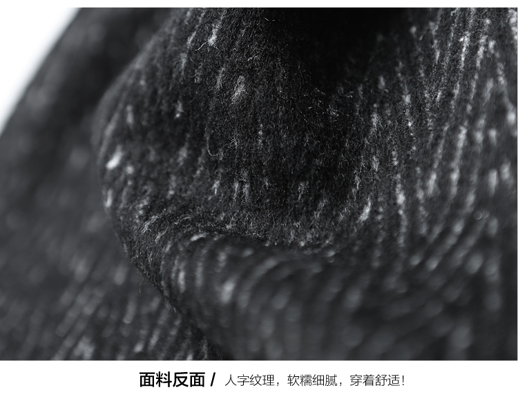 COCOBELLA 秋冬欧美风人字呢超长款显瘦薄呢子外套风衣CT311 人字纹 L