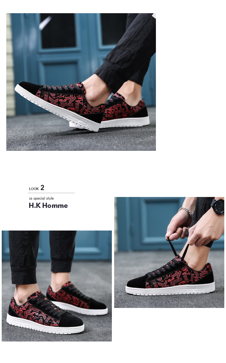 jkboon帆布鞋男鞋春季潮鞋夏韩版学生经典款板鞋 z1895 黑红 39_现价