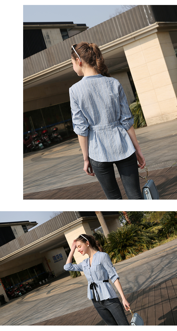 南岛风大码女装2018春装新款胖妹妹衬衣胖mm衬衫200斤显瘦时尚遮肚