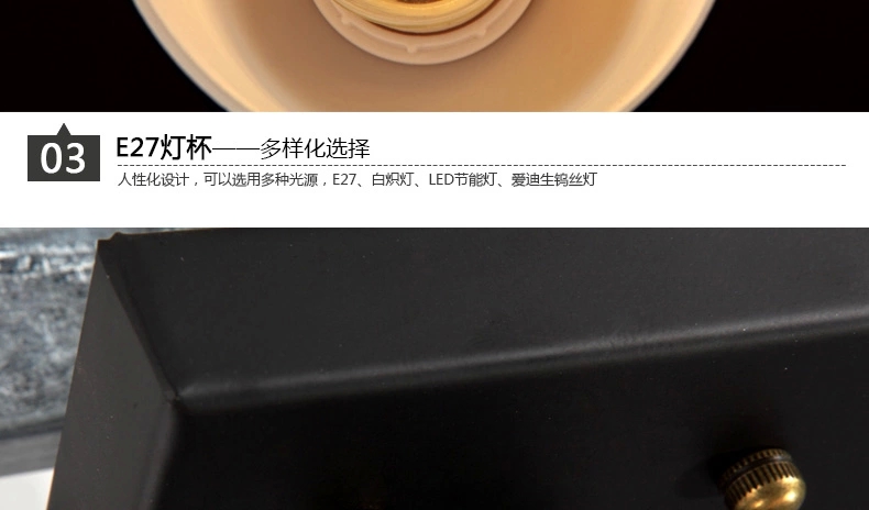 梦晗灯具北欧美式乡村吊灯 中式创意LED烛台云石复古餐厅工业控吊灯8001 95cm*36cm送5Wled