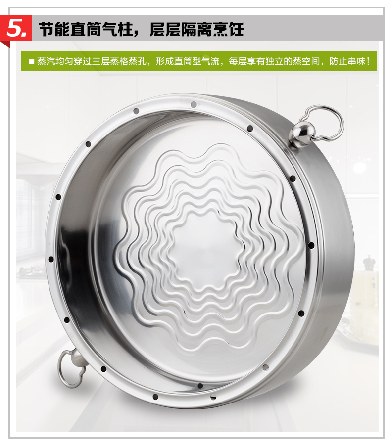 
                                        创壹（CHANCES） 不锈钢蒸锅三层多层复底大汤锅燃气电磁炉28cm30cm蒸汽锅不粘 28cm                