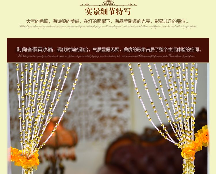
                                                            昌辉（Changhui） 昌辉 新款玻璃门帘满串隔断帘家居风水装饰特价成品水晶珠帘 三宝 其他 20根1.8米高                