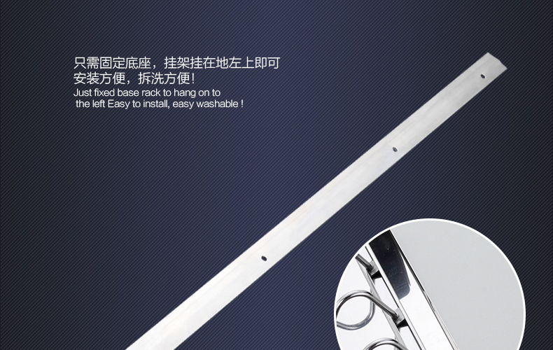 
                                                            欧文（olov）304不锈钢厨房置物架多功能厨房挂件组合刀架厨房壁挂式调味收纳架 60长双杯10钩+护杆+挂篮                