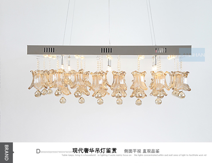 岚珊现代简约水晶led吊灯 卧室灯客厅灯餐厅灯饰灯具D184