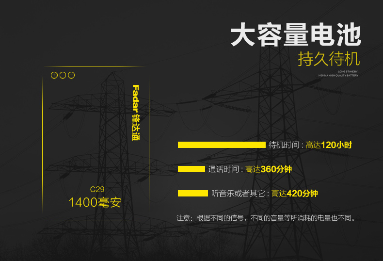 锋达通（Fadar） C29 电信2G老人手机 红