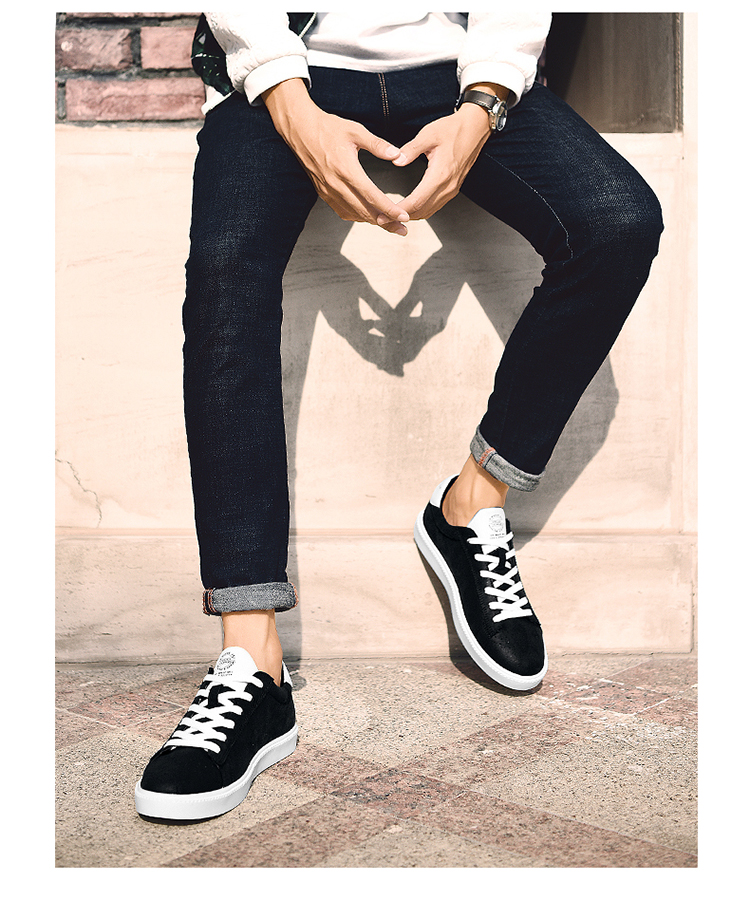 绅诺 休闲鞋男 时尚百搭男鞋 韩版潮流板鞋子男 灰色-四季款 40