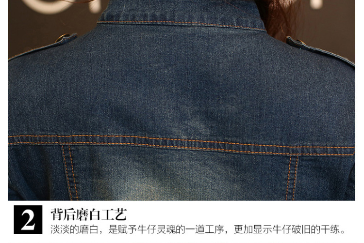图颜 牛仔连衣裙女2016春装新款长袖大码修身显瘦包臀裙子 深蓝色 XL