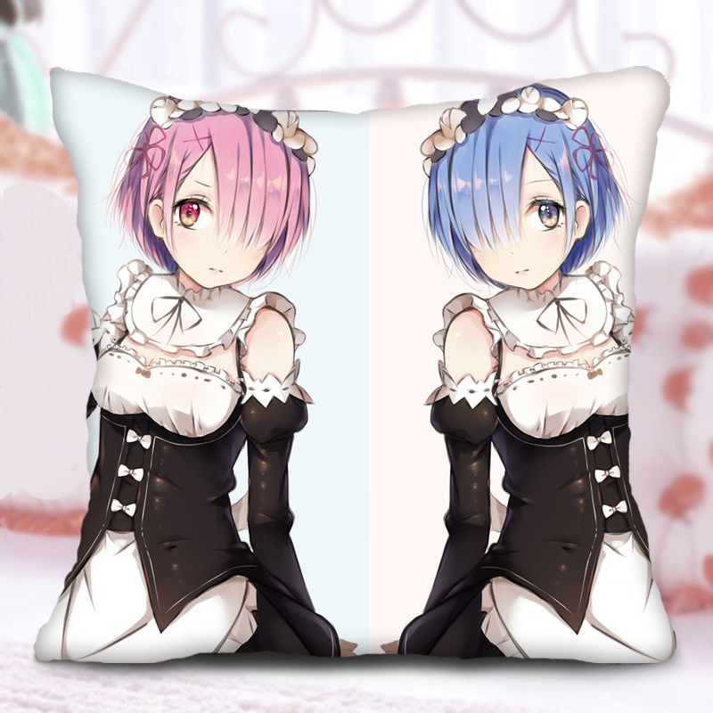 从零开始的异世界的生活抱枕蕾姆拉姆爱蜜莉雅碧翠丝周边抱枕靠垫f12