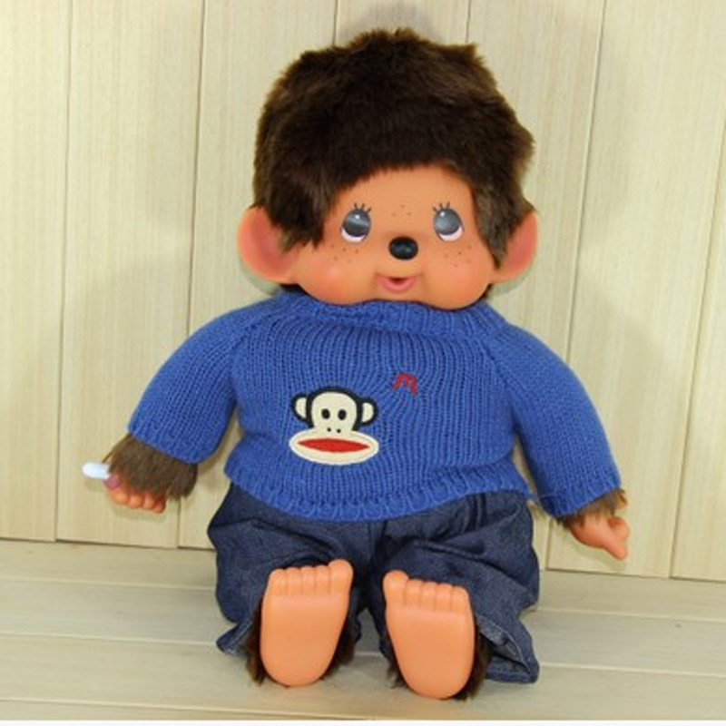 蒙奇奇公仔 45cm情侣款 娃娃情人节生日礼物压床娃娃 玫红毛衣 45厘米