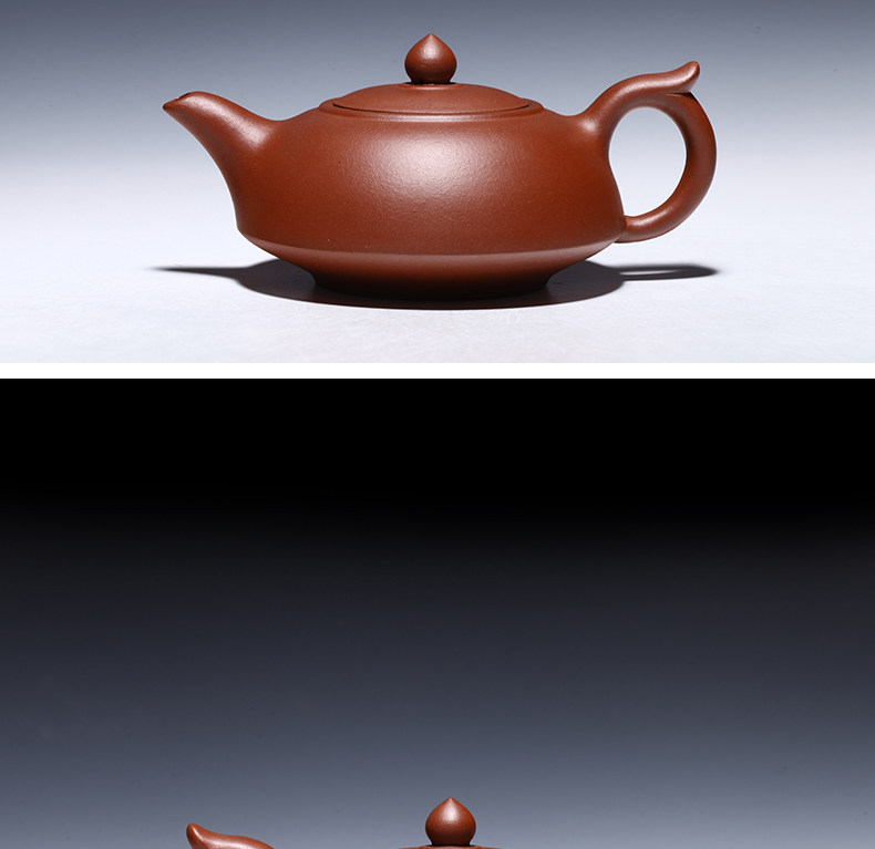 古往今来 紫砂壶 宜兴纯全手工紫砂泡茶茶壶 清水泥半月套装 顾国强制