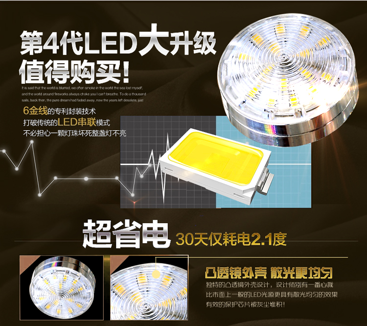 
                                        尊阁欧式原创水晶灯LED水晶吸顶灯148客厅灯卧室灯圆形灯具灯饰 标准版 5头                