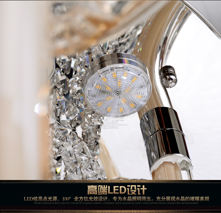 
                                        尊阁欧式原创水晶灯LED水晶吸顶灯148客厅灯卧室灯圆形灯具灯饰 标准版 5头                