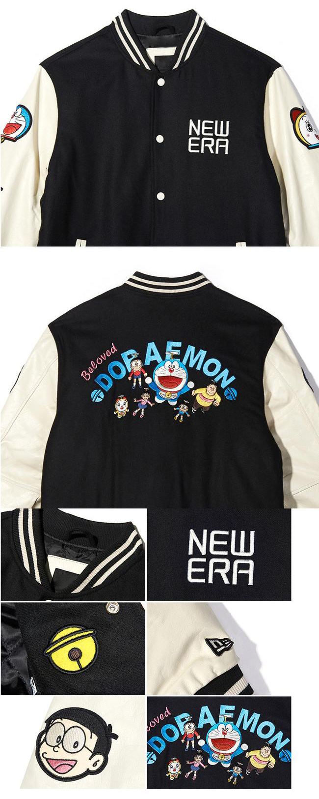 佧狄斯堡2015EXO二巡吴世勋同款哆啦A梦机器猫NEWERA棒球服情侣优质版 黑色 M