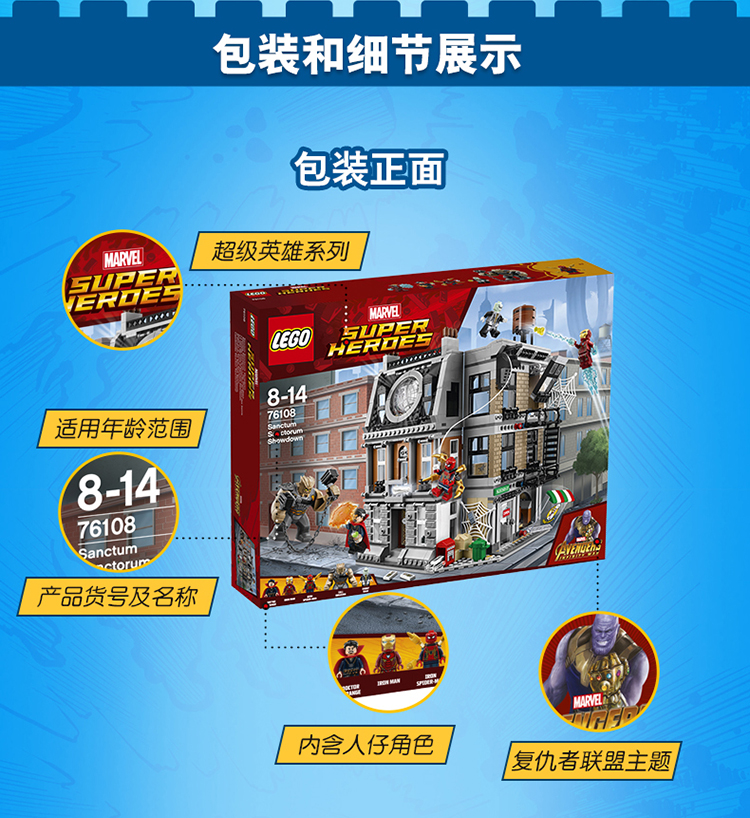 英雄 super heroes 8歲-14歲 奇異博士至聖所大對決 76108 積木lego