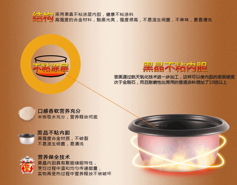半球（Peskoe） CFXB40-5M 家庭电饭锅大容量电饭煲4升