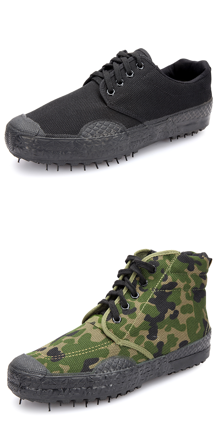 3515强人作训鞋工作鞋透气耐磨训练鞋黑色胶鞋劳保鞋沙漠高作训44