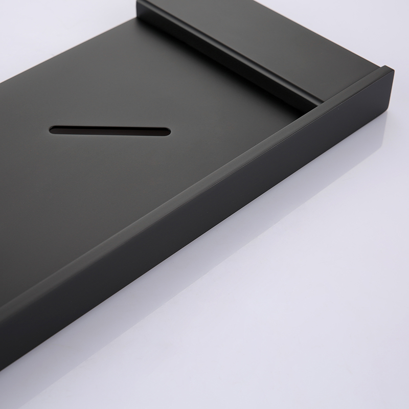 卫浴黑色烤漆不锈钢浴巾架毛巾架 卫生间置物架 浴室五金挂件 毛巾环