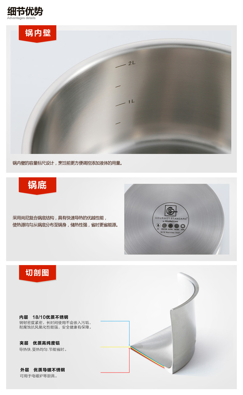 
                                        尚尼香格里拉奶锅小汤锅煮面锅牛奶锅 灰色                