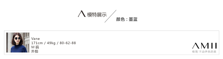 Amii【极简主义】2016春新通勤保暖菱格开叉插袋中低腰修身半身裙11571306 黑色 L