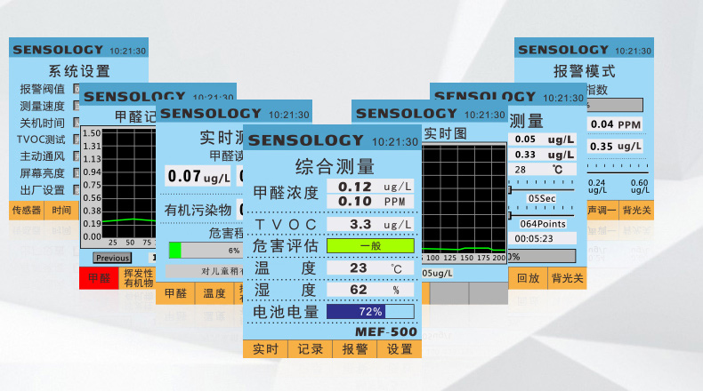 思乐智MEF500 家用甲醛测试仪车用室内甲醛检测仪器TVOC空气检测仪