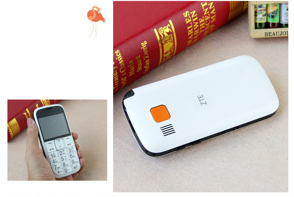 中兴（ZTE）L530G 移动/联通2G 直板键盘老人手机 红色