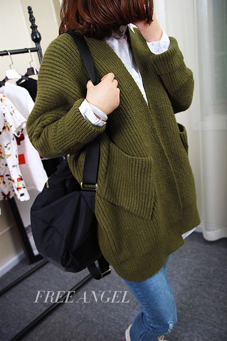 素扬针织衫女开衫毛衣外套打底衫女中长款小外套长袖5505 灰 色 S