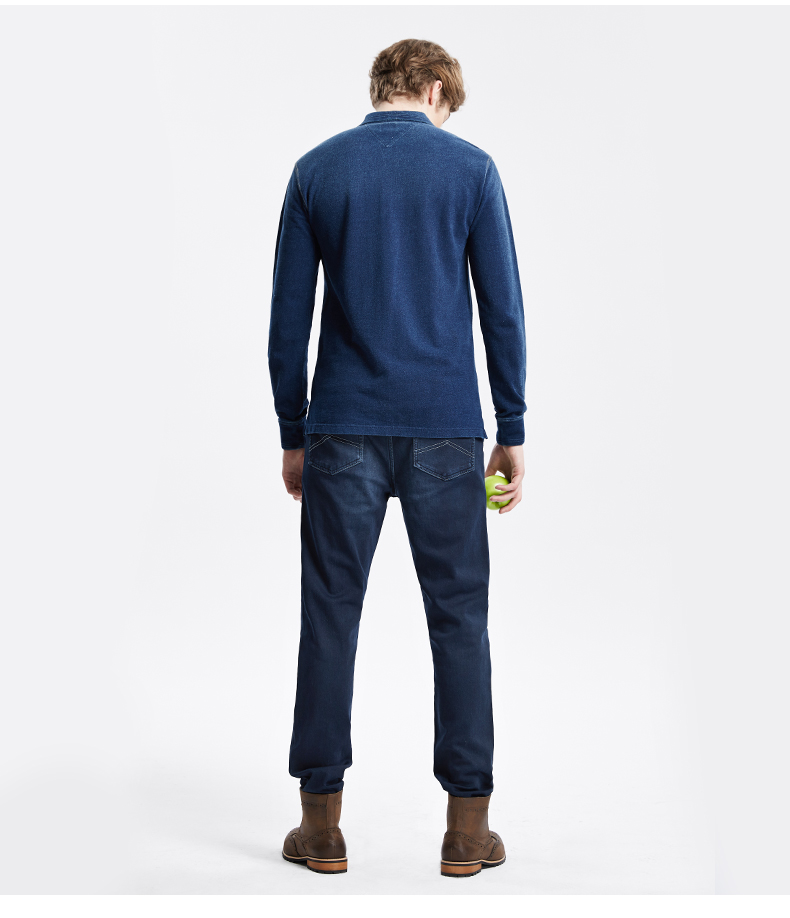 texwood苹果牛仔裤男款秋季 直筒户外牛仔裤运动修身长裤9020188a