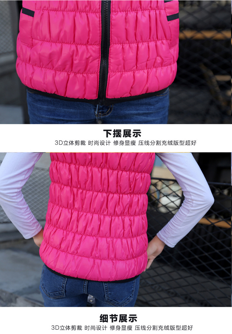 衣衣恋恋_2015年秋装新款马甲背心秋冬女短款时尚羽绒棉马夹坎肩潮JA004_25605 浅蓝色 均码