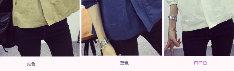 公主蓬特春秋连帽抽绳简约原宿风薄款长袖工装外套夹克女学生潮G 驼.色 M