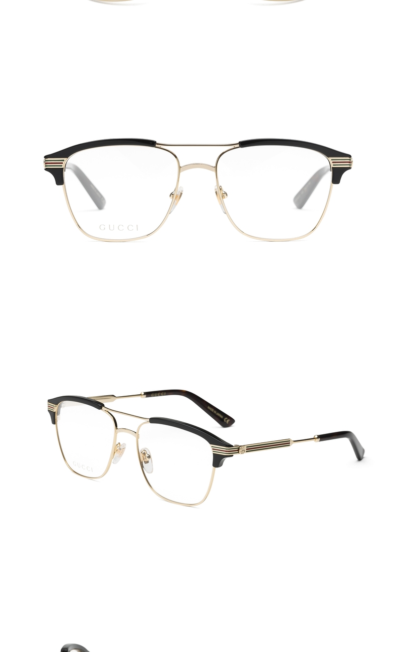 【古驰光学镜架gg0241o】古驰(gucci)眼镜框男 镜架 双gg标识 简约