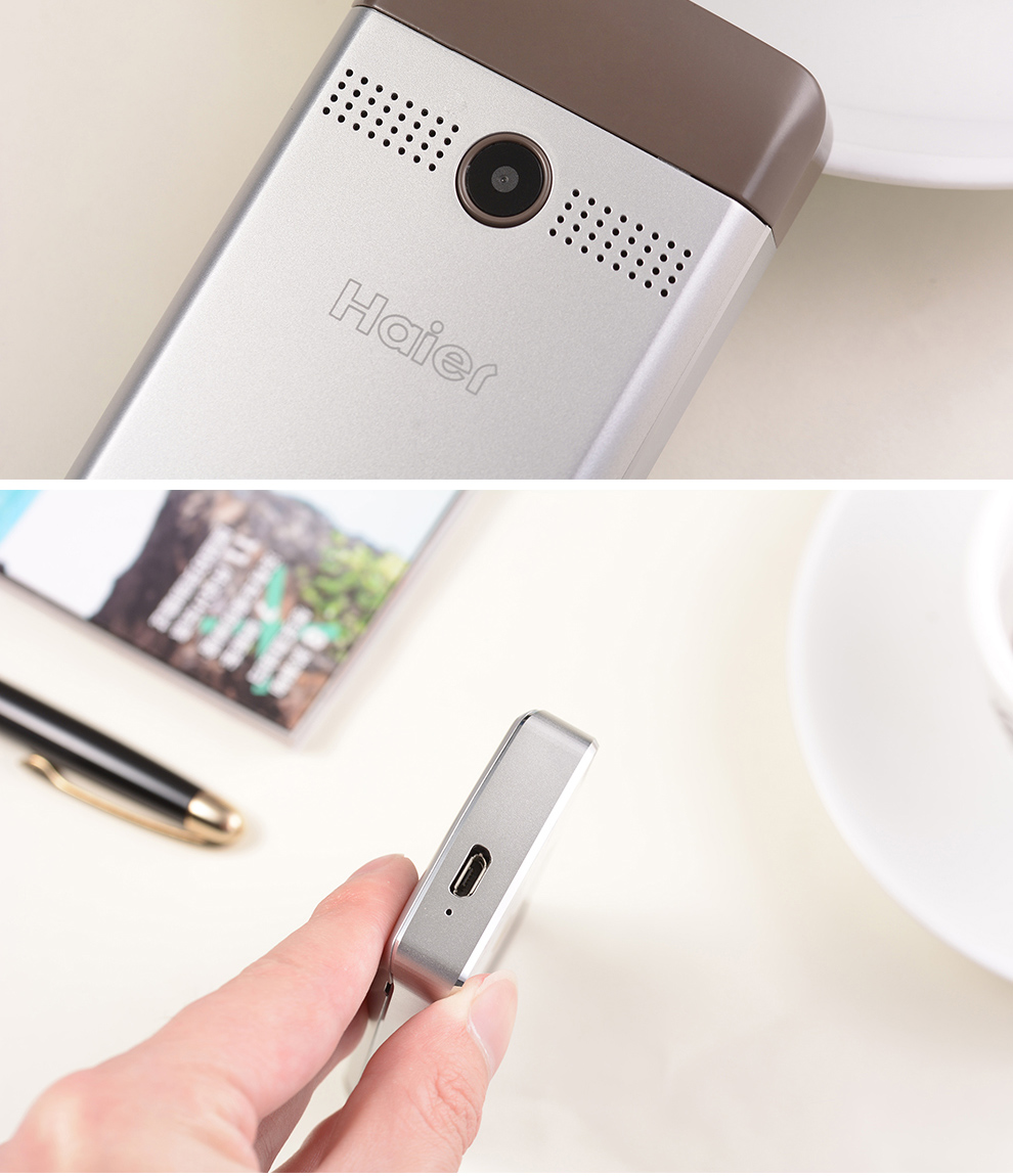 Haier/海尔 M315 移动联通2G  双卡双待老人机手机 金色