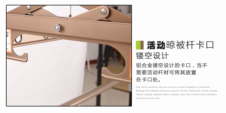 【包安装】邦禾 电动晾衣架 自动智能遥控晒衣架 升降阳台晾衣机 折叠挂衣架 照明 风干消毒 香槟金(1.2米主机) 四杆伸缩+LED照明